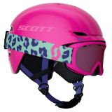 Kask Scott Combo Keeper 2+gogle Witty neon pink