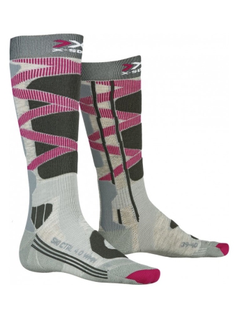SKARPETY X-SOCKS SKI CONTROL 4.0 DAMSKIE/ szary/różowy