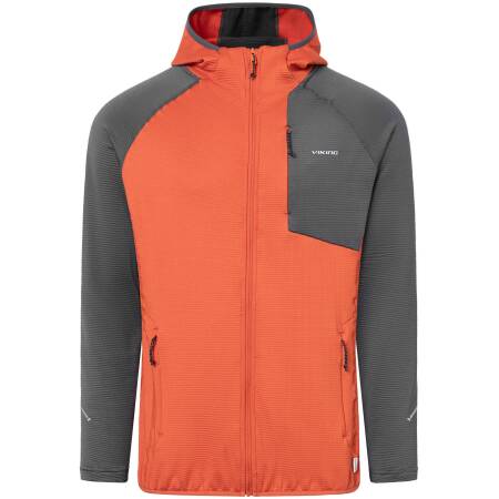 BLUZA VIKING BIRGER HOODIE MAN POMARAŃCZOWO-SZARA