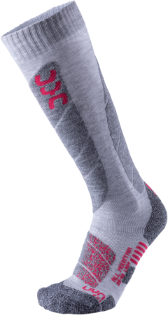 SKARPETY UYN SKI ALL MOUNTAIN LADY/ light grey melange/coral