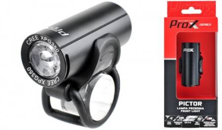 LAMPA PRZEDNIA PROX PICTOR CREE USB 350LM CZARNA