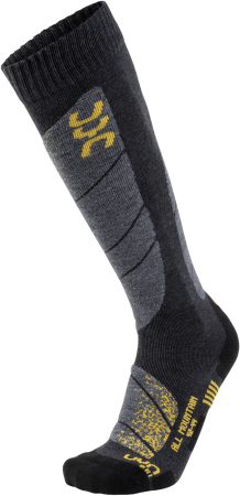 SKARPETY UYN SKI ALL MOUNTAIN MAN/ anthracite melange/yellow