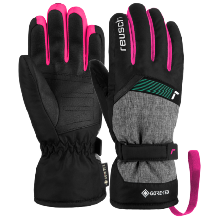 Rękawice Reusch Flash GORE-TEX Junior/ black/black melange/pink glo