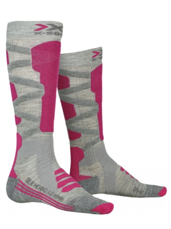 SKARPETY X-SOCKS SKI SILK MERINO 4.0 DAMSKIE /różowy/szary