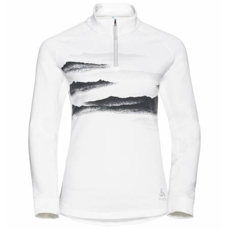 Bluza Odlo 1/2 zip BERRA GRAPHIC damska /white