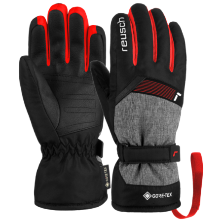 Rękawice Reusch Flash GORE-TEX Junior/ black/black melange/fire red