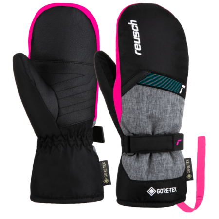 Rękawice Reusch Flash GORE-TEX Jr Mitten/ black/black melange/pink glo