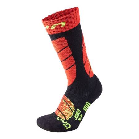 SKARPETY UYN JUNIOR SKI BLACK/RED