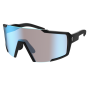 OKULARY SCOTT SHIELD BLACK MATT blue chrome enhancer