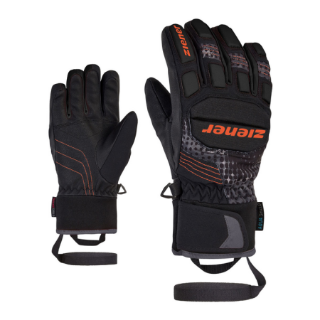 Rękawice Ziener LURO AS(R) PR JUNIOR black.orange pop