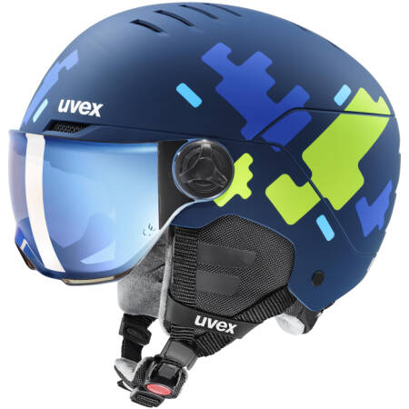 Kask Uvex Rocket Jr visor /blue puzzle