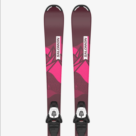 Narty Salomon L LUX Jr M + L6 GW J2 80 Bordeau/Pink