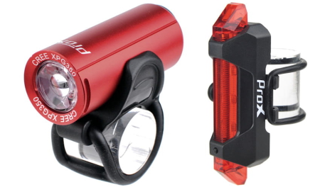 ZESTAW LAMP PROX PICTOR CZERWONE CREE 350-10lm USB